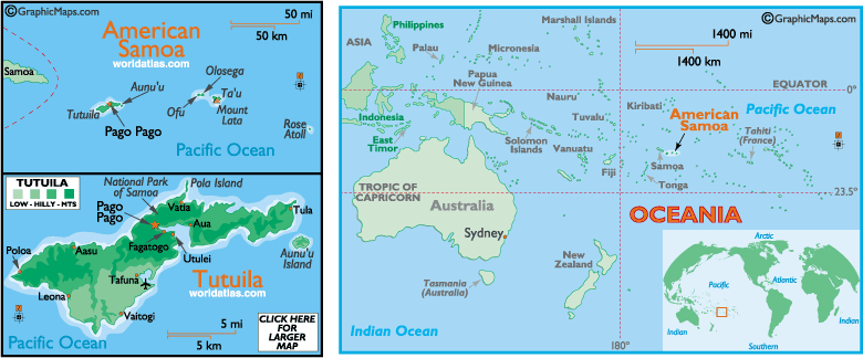 map of American Samoa